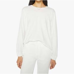 NEW MOTHER long sleeve rowdy tee in bright white